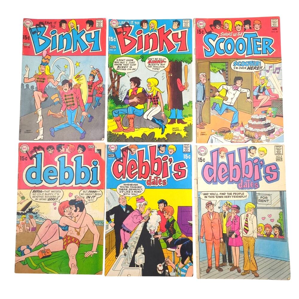 DC Comics Teen Humor Lot Binky 68 69 Scooter 26 Debbi Dates 4 4 8 Mid Grade